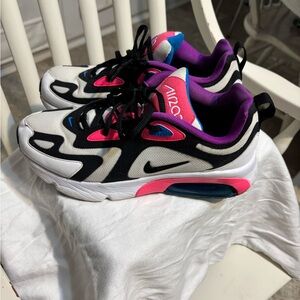 Nike Air Max 270 React in Pink, Black, and White